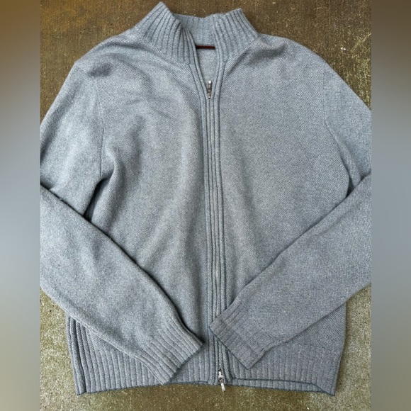 Loro Piana Cashmere Full Zip Sweater 52 - Picture 1 of 12